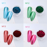 Pigment à ongles spécifique aux professionnels, particules ultra-fines, pigment miroir chromé, 100% brillance miroir, poudre magique pour ongles
