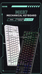Kleine Draagbare 87-toets Bedrade Mechanische Toetsenbord Rgb Nieuwe E-Sport Game Usb Bedrade Mechanische Gaming Toetsenbord - Product Image 4