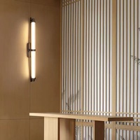 Lampu Dinding Strip Sederhana Modern Bahan Stainless Steel untuk Hotel, Klub, Lorong, Ruang Tamu, Teras, Dinding Latar, Kamar Tidur