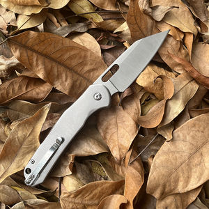 سكين جيب قابل للطي مخصص للاستخدام التكتيكي والصيد والتخييم والبقاء في الأماكن الخارجية من الفولاذ المقاوم للصدأ بالكامل EMHTiii - Product Image 2