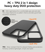 Étui et sacs de téléphone portable en caoutchouc givré 2 en 1 pour iPhone 16 17 Pro Max 16 Plus 17 Pro 17 Air