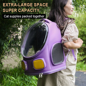Tas Hewan Peliharaan Lipat Portabel Transparan untuk Kucing dan Anjing Cocok untuk Pesawat Terbang Tas Ransel Hewan Peliharaan untuk Luar Ruangan Tas Perjalanan Hewan Peliharaan yang Modis - Product Image 3