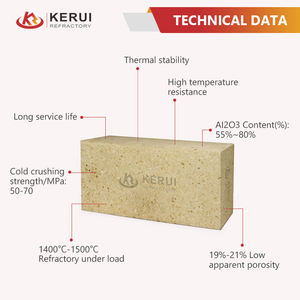केरुई चाइनीज़ आपूर्तिकर्ता का निर्माण krnc lz 75 उच्च एल्युमिना ईंटें - Product Image 2