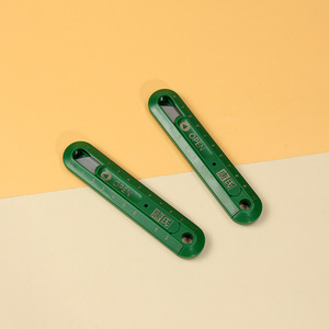 Automatic Rebound Utility Knife 0.6mm Thick Blade Carbon Steel Green For <b>Packaging</b> And Wallpaper Cutting - Product Image 4