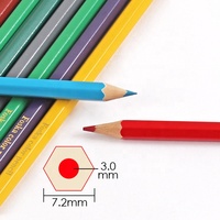Foska crayons de couleur pré-aiguisés huile d'écriture lisse 24 crayons ensemble de crayons de couleur en bois pour la vente directe d'art