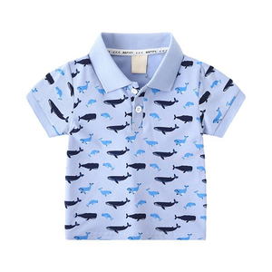 Nouveau style 2026 – T-shirt à manches courtes personnalisable pour enfants, polo imprimé intégral pour garçons, haut d'été à revers pour bébé, motif dessin animé tendance - Product Image 6