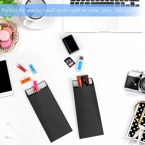 ชุดซองจดหมายธุรกิจ-120 ซองสำหรับใส่เงินสด เช็ค ตั๋ว; 80GSM ขนาด 3.2x6.6 นิ้ว ซองสีดำ ช่วยประหยัด - Product Image 5