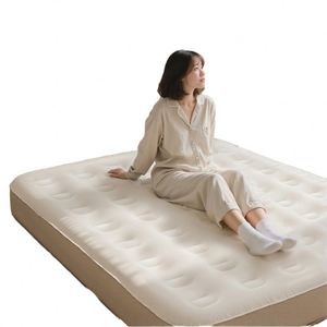 Matelas de camping gonflable, lit d'appoint taille Queen, moderne, pliable, portable, avec sac de rangement - Product Image 2