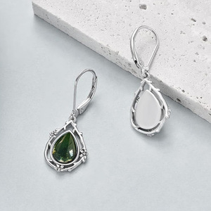 Orecchini a Cerchio con Motivo a Goccia in Pizzo per Donne, Gioielli Eleganti e Minimalisti alla Moda - Product Image 4