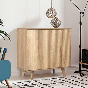 Moderno Simple MDF Tablero de madera Panel de gabinete <span class=keywords><strong>Aparador</strong></span> de rayas verticales personalizado para comedor Sala de estar Dormitorio Muebles de hotel - Product Image 3