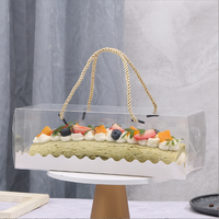 Conteneur pliable en plastique PET transparent de qualité alimentaire écologique, marque SYX, pour aliments pour bébés, pain, gâteaux, biscuits, friandises sucrées