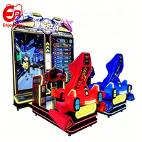 Simulateur d'arcade 3-en-1 de vol, conduite et tir, double écran HD 75 pouces, à monnayeur, commercial pour centre de jeux et parc d'attractions