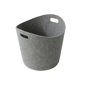 Thermoforming non-woven felt with recycled plastic bottle fibers PET laundry basket Storage basket Restore Round Basket