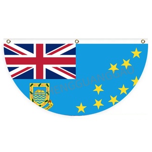 New Sao <strong>Tome</strong> and Principe Semi Circle Fan Banner Half Moon Hanging Flag With Brass Grommets for Patio Balcony Wall Party Decor - Product Image 3