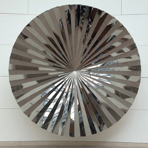 Al aire libre grande decoración abstracta de acero inoxidable esfera escultura de acero inoxidable esculturas de <span class=keywords><strong>arte</strong></span> Fan espejo - Product Image 1
