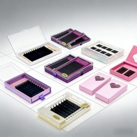Cils en grappe de volume faits main, en fibres de vison synthétique douces, pré-coupées et segmentées, longueur mixte 10-16mm, 40D, effet moelleux, imperméables, pour DIY