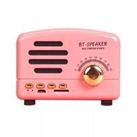 Série créative rétro portable sans fil pour Bluetooth USB TF FM Radio LED Microphone Design classique Haut-parleur parfait