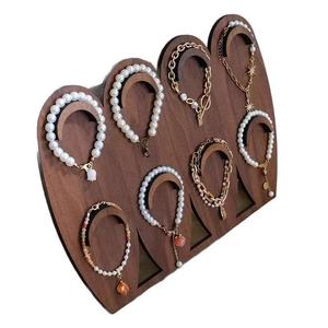 Présentoir à bijoux en bois, support de bureau marron café pour bracelets, colliers, accessoires de photographie - Product Image 5