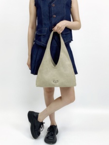 Bolso de hombro de lona a la moda para mujer, copia Original, triángulo modificado con axila, diseño portátil, forro de poliéster - Product Image 2