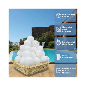 Boule filtrante pour piscine en polyester blanc du Groenland pour pompe à filtre à sable, piscine hors sol et nettoyeur de filtre de piscine 30-50 mm - Product Image 6