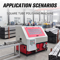 Polisseuse automatique haute performance pour tubes carrés avec moteur, pour le polissage de tuyaux, l'élimination de la rouille multi-stations et la finition des bords