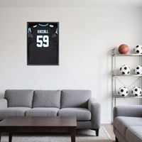 Boîte de présentation pour maillot de sport avec protection UV à 98 %, cadre en acrylique et cintre pour maillot de baseball, basketball, football, noir