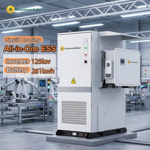 Sistema de Almacenamiento de Energía con Refrigeración Líquida Todo en Uno de Fábrica, Batería de Alto Voltaje de 261 kWh, Inversor Híbrido Trifásico Solis de 125 kW - Product Image 1