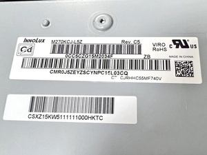 M270KCJ-L5Z Rev.C7 อินโนลักซ์แผงด้าน WLED แบบไม่สัมผัสสำหรับสำนักงานมัลติสกรีนเวิร์คสเตชั่นโมดูลประกอบจอแอลซีดี - Product Image 3