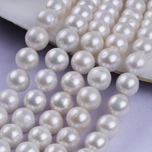 Chaîne de perles d'Edison blanches Zhuji 11-13 mm, promotion limitée sur les perles d'eau douce naturelles roses, produit semi-fini en gros - Product Image 5