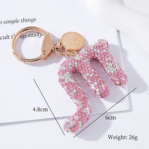 Elegante strass astrologia astrologia oroscopo segno zodiacale <span class=keywords><strong>portachiavi</strong></span> <span class=keywords><strong>portachiavi</strong></span> borsa Charm cristallo segno zodiacale ciondolo gioielli - Product Image 3