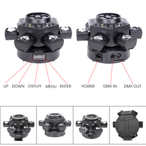 <span class=keywords><strong>Projecteur</strong></span> de scène ODM/OEM 150W à six bras RGBW, laser DMX512 24 canaux, activé par le son, télécommande, pour fêtes, discothèques, KTV, bars, clubs, mariages - Product Image 3