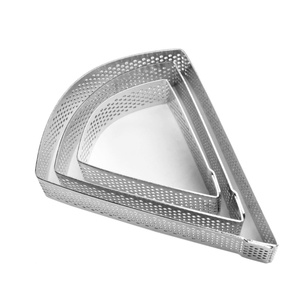 แหวนสแตนเลสแบบมีรูสำหรับทำทาร์ต อุปกรณ์อบขนม แม่พิมพ์เค้กมูส แม่พิมพ์ทำแยมทาร์ต พาย แม่พิมพ์ทำขนม แหวนเค้กทาร์ต - Product Image 4