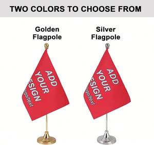 Bandera de Escritorio Personalizable para Oficina y Hogar, Estilo Vertical con Asta y Base, Bandera Promocional de Mesa Bagetu - Product Image 3