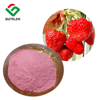 Poudre de fraise, extrait de fruit de qualité alimentaire naturel avec vitamine, lyophilisé, emballage en fût