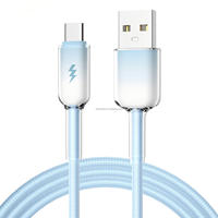 Câble de charge rapide USB-C 60W, série Ice Crystal, tressé en nylon, pour iPhone 17 et appareils Android Samsung