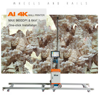 16 ㎡ Impresora de Pared 3D 5D Automática UV Vertical con Ruedas y Rieles, 9600DPI AI 4K, Precio por Hora
