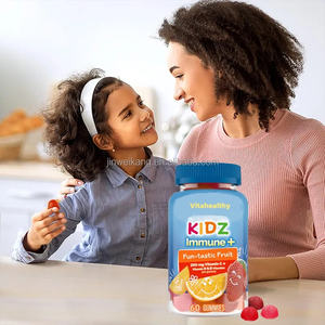 Integratori Alimentari per il Supporto Immunitario dei Bambini, Caramelle Gommose Aromatizzate con Vitamina <span class=keywords><strong>C</strong></span>, Vitamine del Gruppo B e D, Gusto Frutta Fantastica - Product Image 5