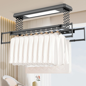 Factory direct sales intelligent remote control LED lighting, expandable and durable electric drying rack - Product Image 2