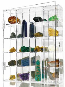 Factory Custom <strong>Adjustable</strong> Shelves Clear Acrylic Rock Collectibles <strong>Display</strong> <strong>Case</strong> Lucite Stone Mineral Showcase Acrylic <strong>Display</strong> - Product Image 3