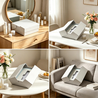 Boîte cadeau rigide à double ouverture de qualité supérieure avec plateau intérieur personnalisé pour emballage de luxe de cosmétiques