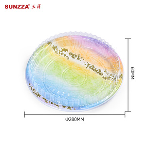 Sunzza Tùy Chỉnh Ngăn Nông Vòng Sushi Thực Phẩm Nhựa Tấm Lớn Lên Bìa Dùng Một Lần Sushi Khay Với Nhật Bản Thiết Kế - Product Image 3