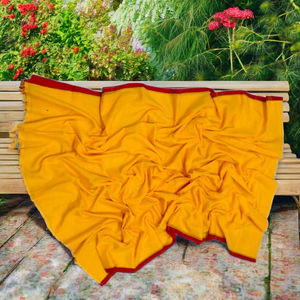 Blusa de sari de algodón tejido Akshay Sharma ENT, ecológica, de secado rápido, para trabajo en cualquier área, ligera, teñida lisa, para vestido de novia, para niñas - Product Image 3