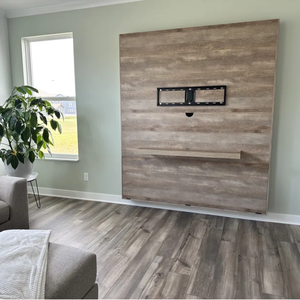 Entertainment <strong>Wall</strong>-<strong>Mounted</strong> <strong>TV</strong> Stand with Floating Shelf Cable Hole Living Room Media Center <strong>for</strong> Home Theater - Product Image 2