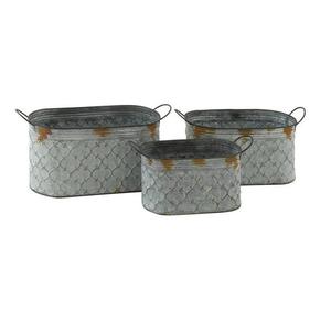 Cadeau de mariage unique Jardinières suspendues de jardin Jardinières murales en métal galvanisé Jardinières murales de haute qualité avec support en métal - Product Image 5