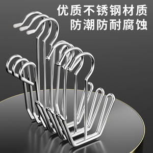 Shangnaisi Étagère à chaussures en acier inoxydable à double barre, conception fixe pour fenêtres, balcons, dortoirs, séchage extérieur - Product Image 5