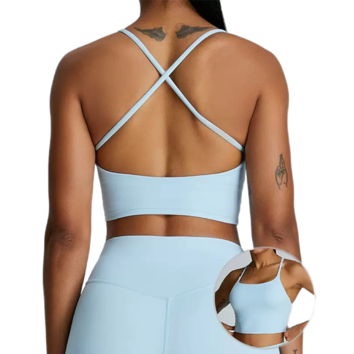 Yoga Tank Top Women Shockproof Gathering Cross Back Sports Bra Quick Dry Breathable Running Fitness Women's Clothing Tops