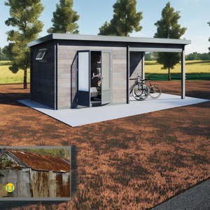 Thiết kế hiện đại đúc sẵn vườn lưu trữ đổ Xây Dựng Bộ dụng cụ thay thế Gỗ Ngoài Trời bãi đậu xe <span class=keywords><strong>container</strong></span> nhà kế hoạch - Product Image 4