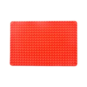 Non-stick Grease Separate Food Grade Pyramid Shaped Heat Resistant Oven Mat BBQ Mat Silicone Baking Mat