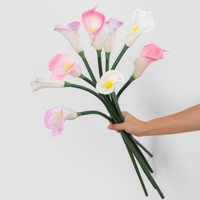 Fleur artificielle Calla Lily en PU grande taille pour la décoration de mariage, de salon, les arrangements floraux DIY et la décoration de fête (vente en gros)
