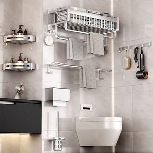 <span class=keywords><strong>Toallero</strong></span> de Acero Inoxidable Moderno y Duradero <span class=keywords><strong>para</strong></span> Montar en la Pared, Diseño que Ahorra Espacio con Colgador <span class=keywords><strong>para</strong></span> Baño, Gran Venta - Product Image 1